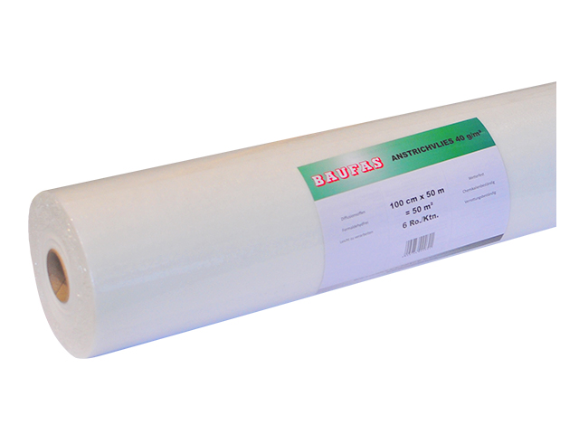 Glasfaservlies 40g/m2 50m2/Rolle, 1m Breite