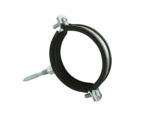 HT-Schelle, schallgedämmt, mit Stockschraube, 8 x 80 mm