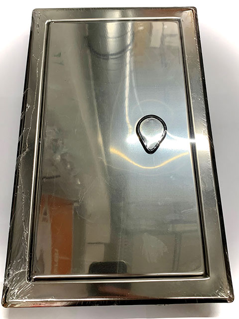 Kamintür I Edelstahl 330x203mm