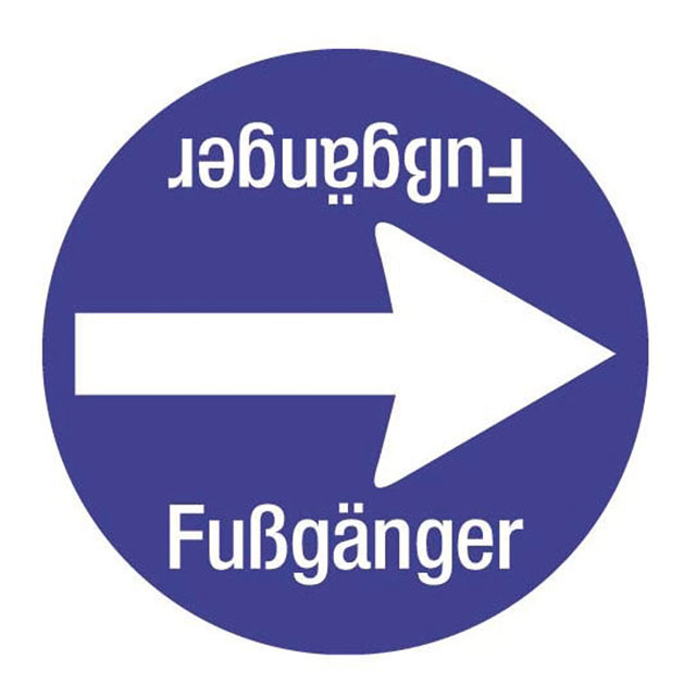 Haberkorn Richtungspfeil Fußgänger RS 480mm 1.5mm
