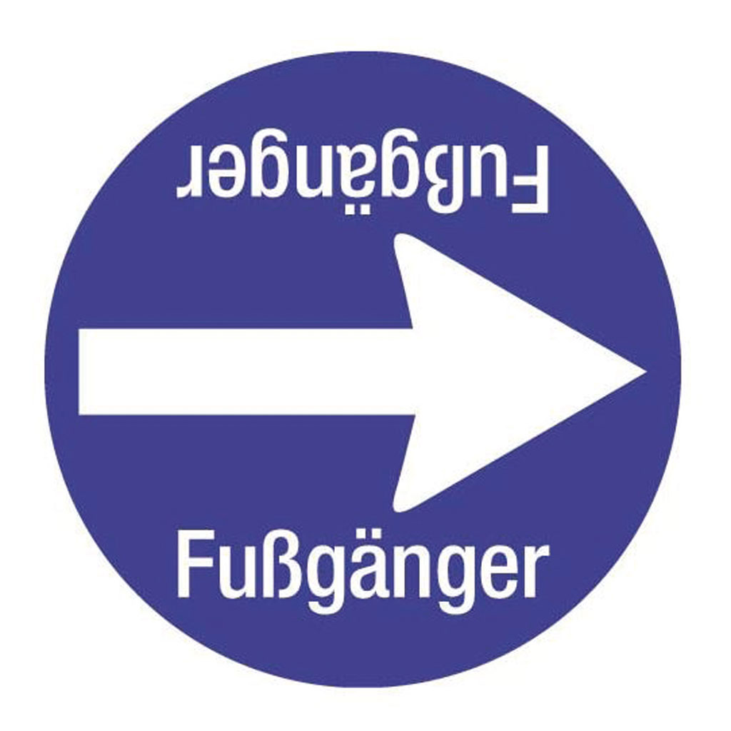 Haberkorn Richtungspfeil Fußgänger RS 480mm 1.5mm