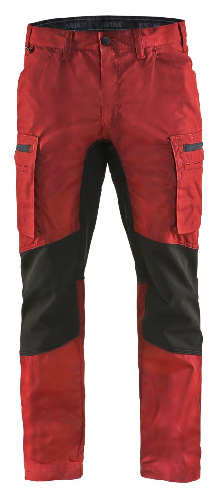 Service Arbeitshose Stretch Rot/Schwarz