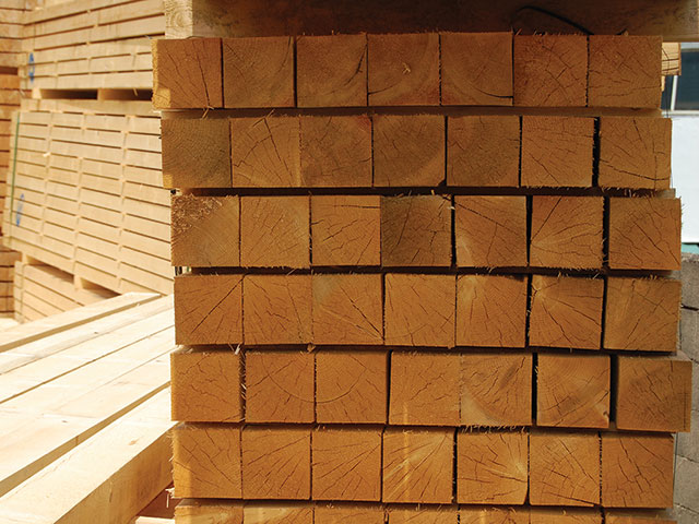 Kantholz 100x100mm 4m einstielig