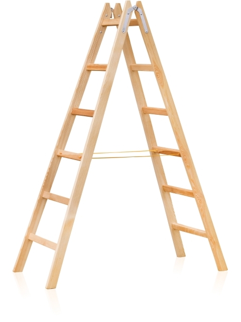 Holz-Doppelleiter Önorm 6-sprossig