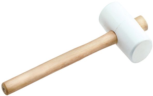 Gummihammer 65cm weiß mit Hartholzstiel