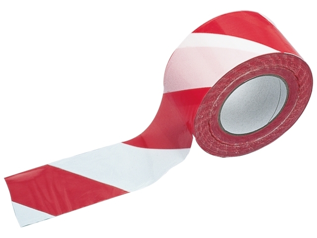 Absperrband rot/weiß 67mm Breite
