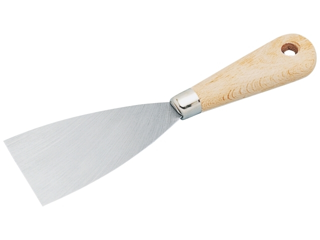 Malerspachtel mit ovalem Holzgriff