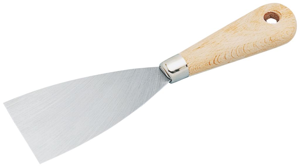 Malerspachtel mit ovalem Holzgriff