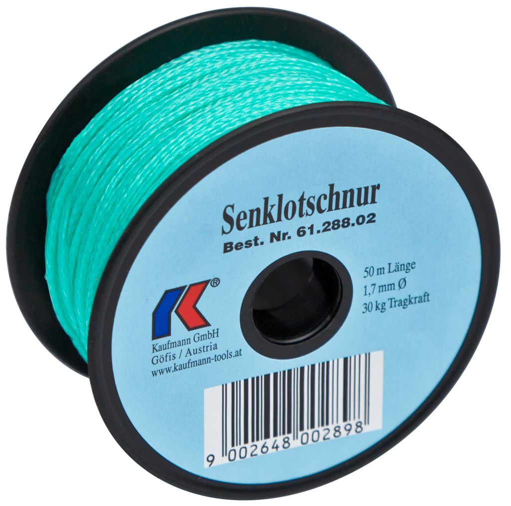 Senklotschnur 1,7mm grün auf Spule