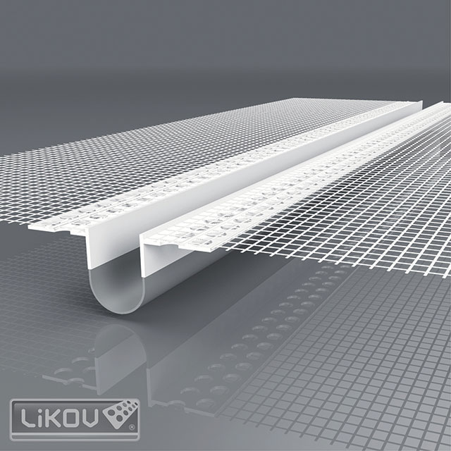 Dehnungsprofil E-Form, Glasfasergewebe 10cm, 2,5m