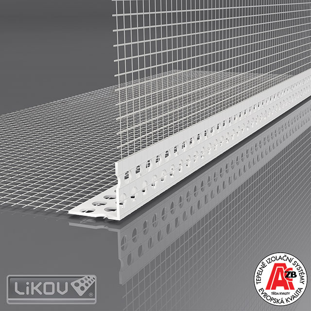 Kantenschutz m. Gewebe PVC, 10x15cm, 2,5m, weiß
