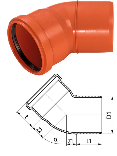 Wavin Acaro PP Bögen DN/OD >315