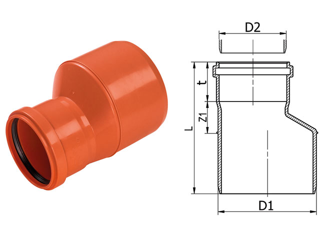 Wavin Acaro PP Reduktionsstück
