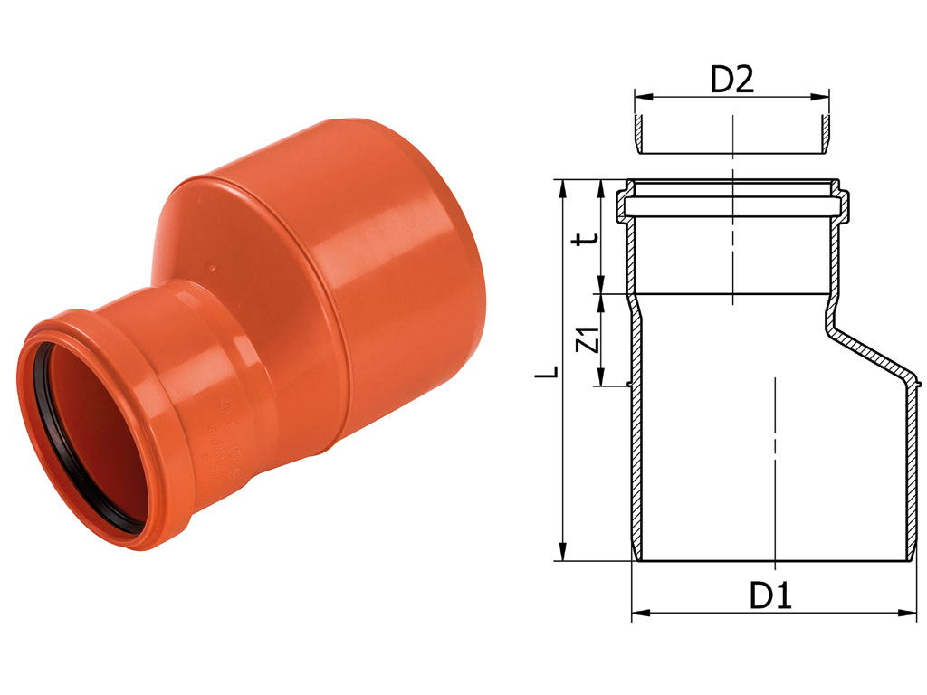 Wavin Acaro PP Reduktionsstück