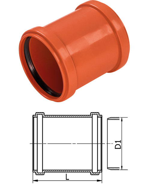 Wavin Acaro PP Überschiebmuffe