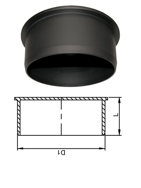 Wavin Acaro PP Universalstopfen schwarz
