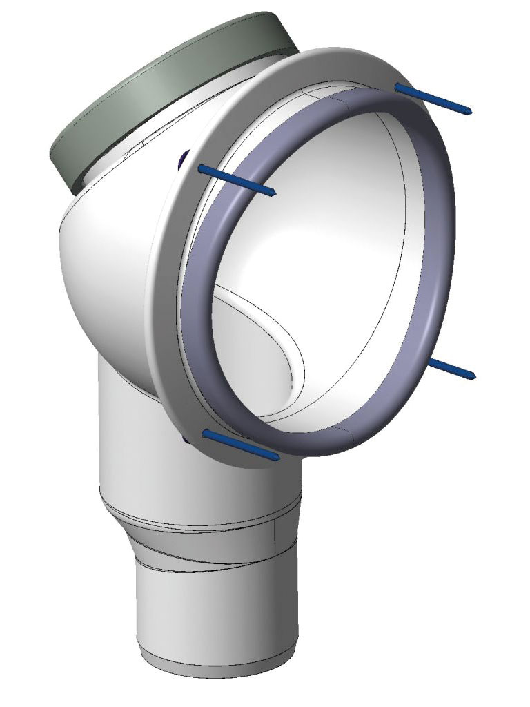 Schachtboden / Beton – innenliegende Pfeifenkopf