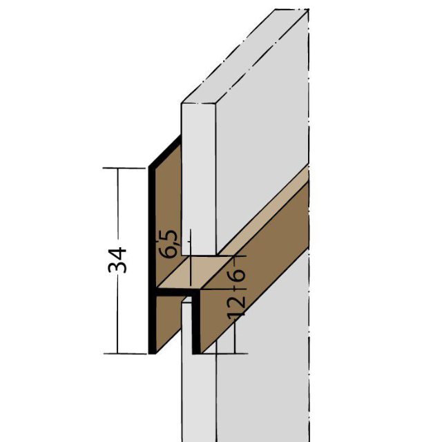 Fugen-h-Profil horizontal PVC 3534