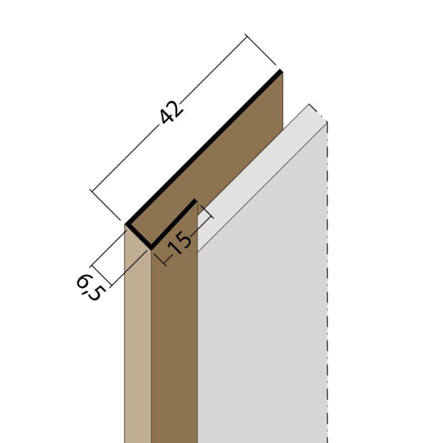 Anschluss- und Einfassprofil U-Profil PVC 3691