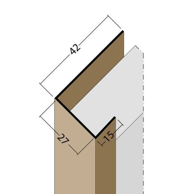 Anschluss- und Einfassprofil U-Profil PVC 3527