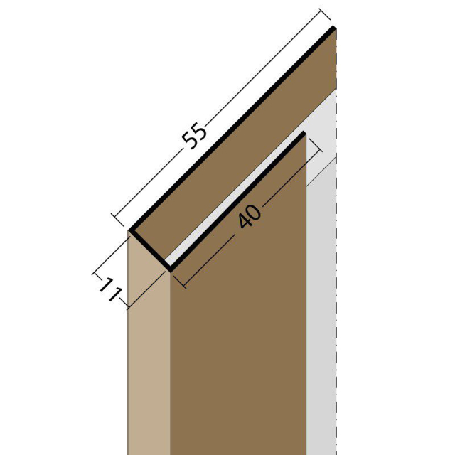Anschluss- und Einfassprofil U-Profil PVC 3609