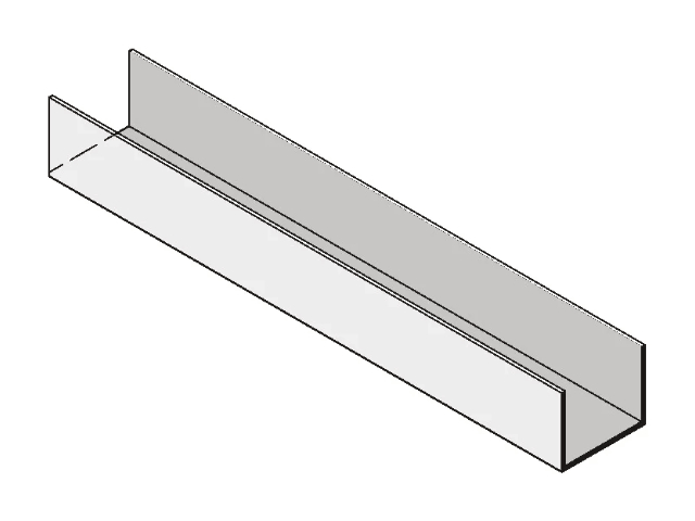 RiSySchott U-Profil 50 x 50 x 1,5 mm