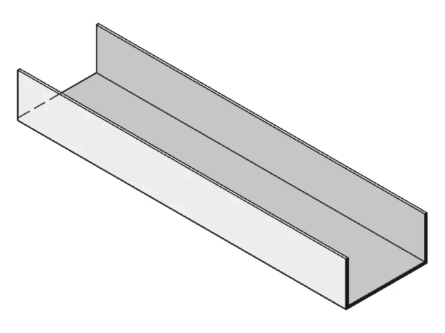 RiSySchott U-Profil 75 x 50 x 1,5 mm