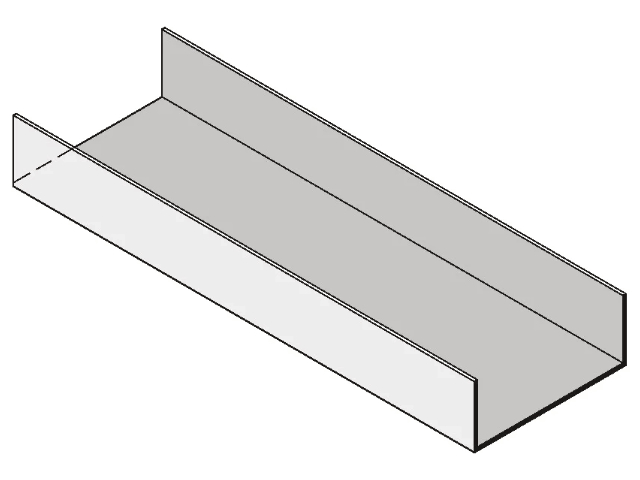 RiSySchott U-Profil 100 x 50 x 1,5 mm