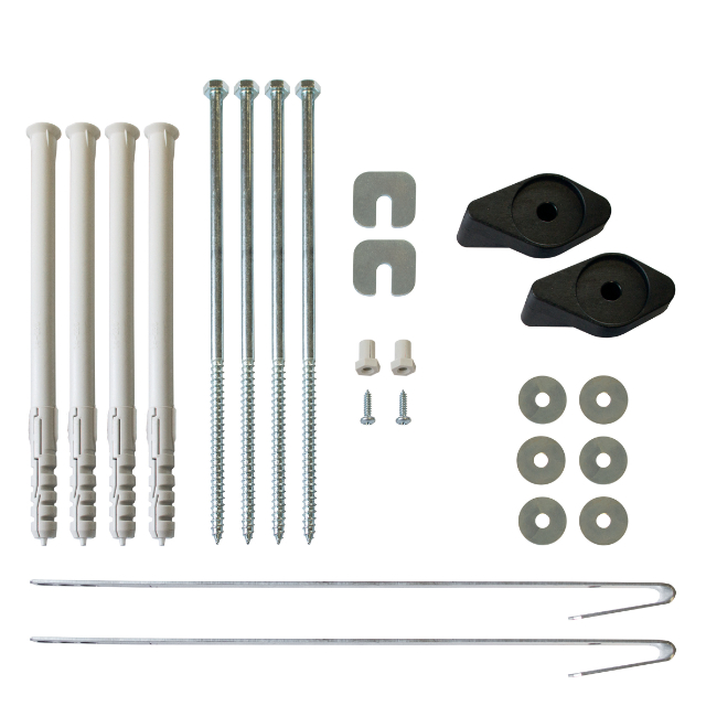 Montageset befahrbar für Dämmung bis 16 cm, rot