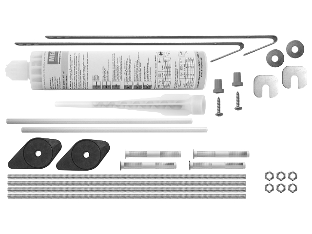 Montageset begehbar für Dämmung bis 30 cm, transparent