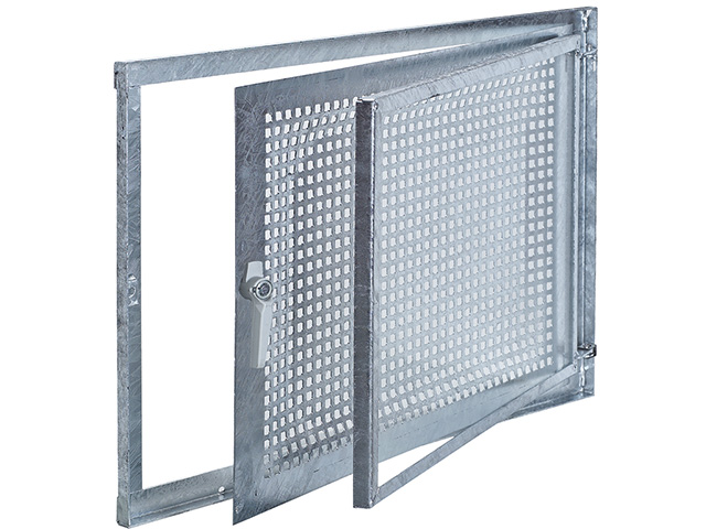 Stahlfenstereinsatz Gitterflügel drehbar, Einflügelig, DIN R