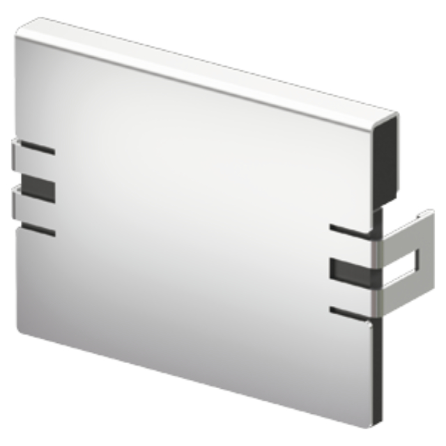 Stirnwand für Rinnenanfang (Flachrinne) Edelstahl NW 100