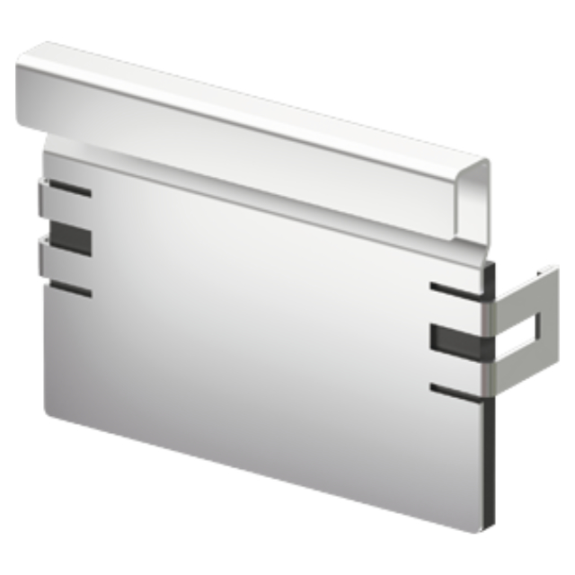 Stirnwand für Rinnenende (Flachrinne) Edelstahl NW 100