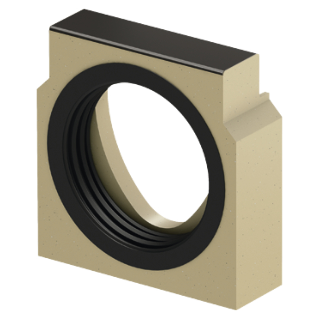 Stirnwand für Rinnenende (LLD) Gusseisen/Kunststoff NW 100