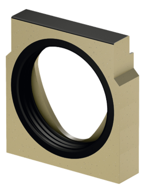 Stirnwand für Rinnenende (LLD) Guss/Kunststoff NW 150