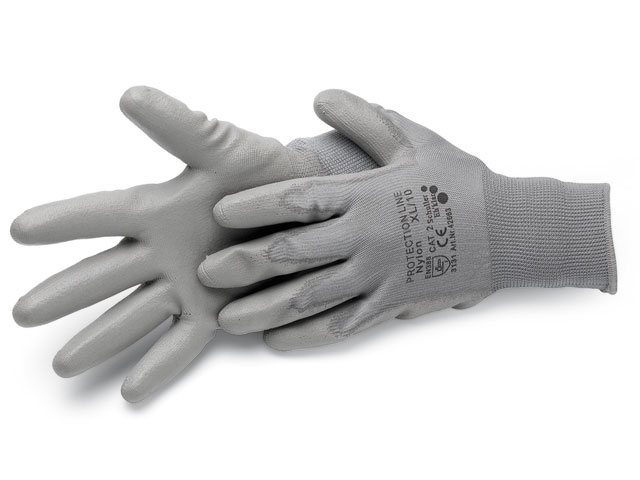 Handschuhe, Nylon grau