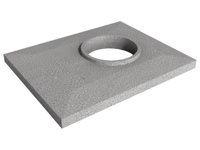Abdeckplatte Beton Einzügig für Mantelstein Einzügig mit Luftschacht
