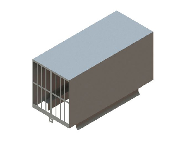 Einzelteile - Zuluftabdeckhaube für Ort-Betonplatte (Regenschutz für Luftschacht)