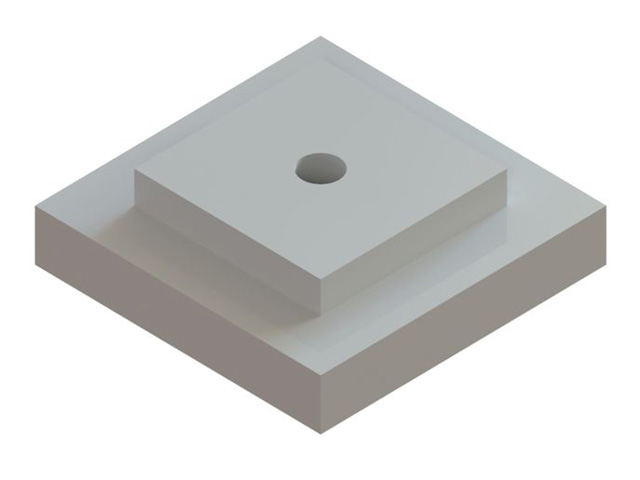 Einzelteile F90 einzügig - Zwischenstützplatte für Kamineinführungsbogen mit Bohrung PolyLine PP oder NiroLine EW06