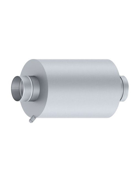 Passivschalldämpfer aus Edelstahl für Unter- und Überdruck bis 200 Pa und 200° C - Dämpfung bis max. 15 dB