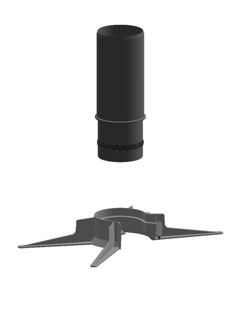 Modulares Stecksystem - Ergänzungspaket für flexible Rohre mit starrem Endrohr