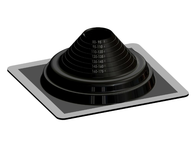 Konzentrisches System - Flexible Dachdurchführung 0° - 20° (für Trapezblech, Wellblech, Welleternit)