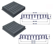 Strassen-/Hofeinlaufgitter Muldenform