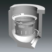 Schmutzfang-Eimer für Strassen-/Hofeinläufe