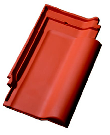 Flachdachziegel Ton