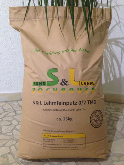 S&L Lehmfeinputz 0/1 LF01B TMG Braun 25kg Sack