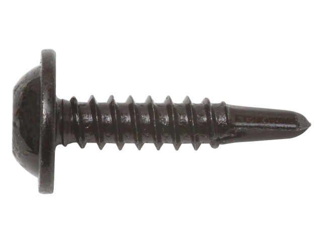 Bohrschraube Linsenkopf mit angepresster Scheibe, schwarz verzinkt