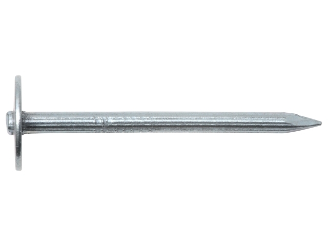 Stahlnagel geriffelt mit Scheibe 3,5 x 70, verzinkt