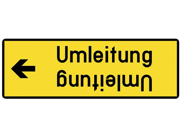 Haberkorn § 53/16b Umleitung Wegweiser zweizeilig RS 1150x400mm 1.5mm